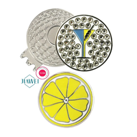 Vente en gros de pince à chapeau en métal de qualité supérieure Accessoires de golf magnétiques émaillés avec logo personnalisé Marqueur de balle magnétique miniature