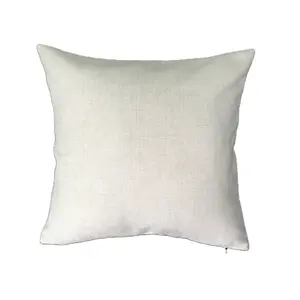 12X12 Inches Bán Buôn Nhỏ Poly Vải Lanh Pha Trộn Ném Gối Trường Hợp Giả Vải Bố Cushion Cover Khoảng Trống Cho Vinyl