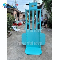 Chariot élévateur électrique bleu-clair pour le transport d'Inflatables dans l'industrie de sports et de divertissement