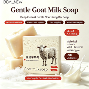 <span class=keywords><strong>Savon</strong></span> Solide Artisanal au Lait de Chèvre OEM ODM Nettoyant en Profondeur Doux et Nourrissant pour Visage, Corps et Cheveux – Tout-en-un Naturel et Sain - Product Image 1