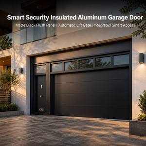 Porte de garage sectionnelle <span class=keywords><strong>en</strong></span> aluminium isolée, ouvre-porte automatique, commande intelligente, résistant aux intempéries, réduction du bruit - Product Image 1