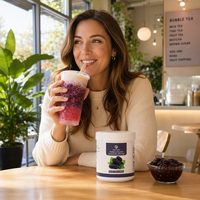 Fournisseur de Bubble Tea, Usine Source, Marque Internationale Dayou, Concentré aromatisé à la mûre de 1,2 kg avec pulpe pour les magasins de thé au lait
