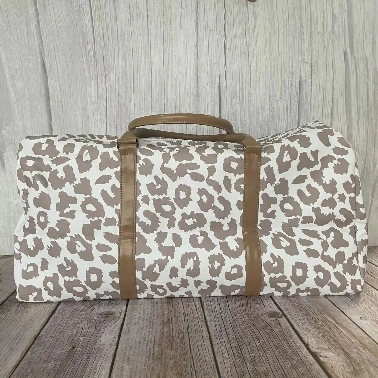 Hochwertige Reisetasche aus Pu-Leder mit großer Kapazität Gold Cheetah Leopard Print Weekender Duffel Bag