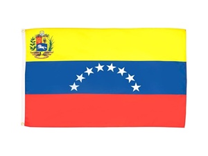 <span class=keywords><strong>Drapeau</strong></span> du Venezuela 3x5 pieds, <span class=keywords><strong>drapeau</strong></span> national officiel, <span class=keywords><strong>jaune</strong></span>, <span class=keywords><strong>bleu</strong></span>, <span class=keywords><strong>rouge</strong></span>, tricolore, 8 étoiles, résistant à la décoloration, imperméable, polyester 210D, durable - Product Image 1