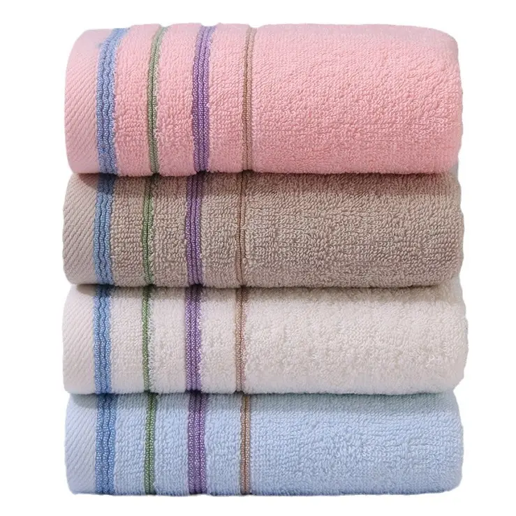 Otel ev için çizgili pamuk havlu 100% pamuk banyo havluları