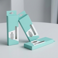 Boîte d'emballage en carton ondulé souple avec fenêtre en PVC pour cartouches de 1 ml, personnalisable avec logo, biodégradable, à l'épreuve des enfants