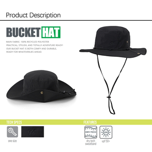 Bán Buôn Tùy Chỉnh Mặt Trời Bảo Vệ Xô Hat Ngoài Trời Đi Bộ Đường Dài Câu Cá Không Thấm Nước Chiến Thuật Lướt Xô Boonie Hat Với Chuỗi - Product Image 6