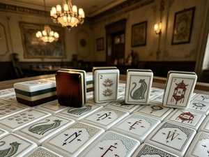 2026 Jeu de tuiles de mahjong américain en Lucite de haute qualité, motif Tortoise Blanc Lotus, écologique, résistant à l'eau, pour jeu de casino - Product Image 4