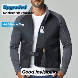 समायोज्य सार्वभौमिक नियोप्ररीन सामरिक अंडरआर्म छाती होल्स्टर को सेल फोन बैग के साथ ले जाने वाली बंदूक होल्स्टर - Product Image 4