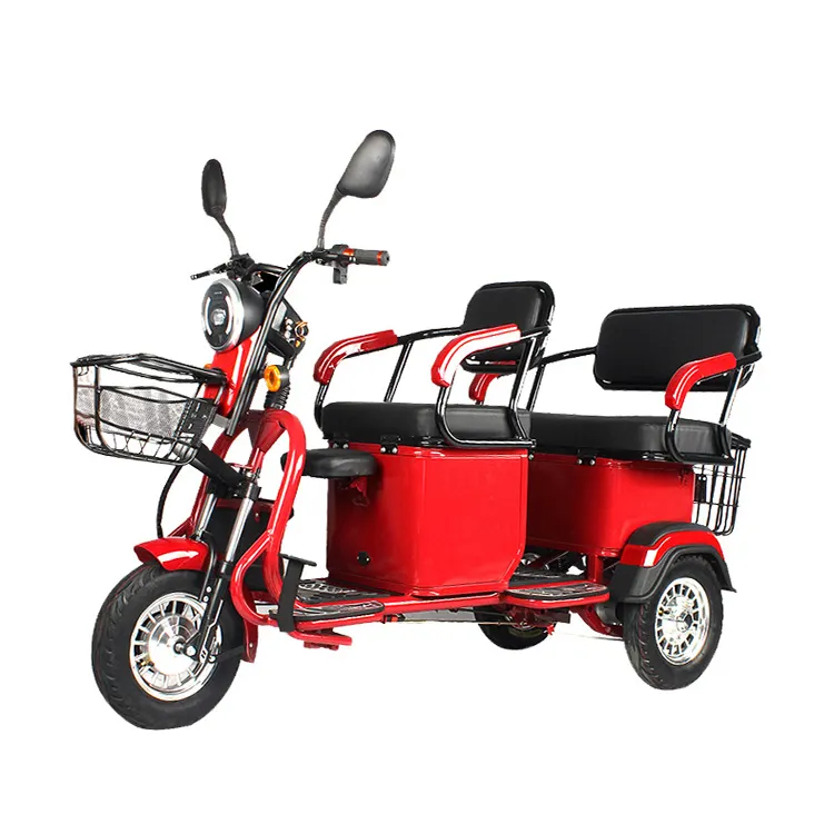 ダブルブレーキパワーモーターバッテリー操作600w3速ドライブadule電動三輪車スクーター用の古いスクーター