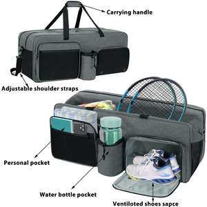 Bolsa de Tenis de Gran Capacidad con Compartimento Separado para Zapatos para Hombres y Mujeres Tenistas - Product Image 3