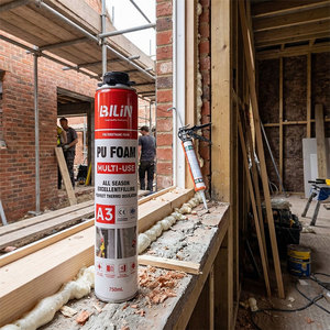 Adhésif de construction en <span class=keywords><strong>mousse</strong></span> de polyuréthane expansible à prise rapide <span class=keywords><strong>pour</strong></span> la fixation des cadres de fenêtres et de portes, le travail du bois et l'emballage - Product Image 1