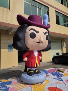 ตุ๊กตาเป่าลมกัปตันฮุค ขนาด 13 ฟุต ทำจากผ้า Oxford 210D กันน้ำ สำหรับงานฮาโลวีน รูปแบบตัวร้าย ใช้สำหรับโฆษณา - Product Image 3