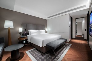 Shiyi เฟอร์นิเจอร์โรงแรมสำหรับ5ดาวหรูหราการออกแบบที่ทันสมัยห้องนอนชุดเตียงโรงแรมปรับแต่งได้ - Product Image 5