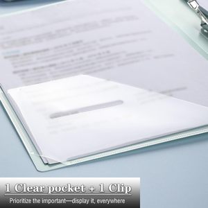 <b>A4</b> Waterproof Double Strength Clip PP Material <b>Folder</b> for Students' Loose-leaf Tests Office Data Receipt Plating - Product Image 3