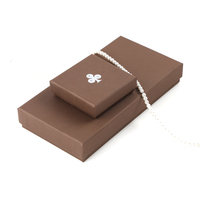 Boîte à bijoux biodégradable de luxe avec logo personnalisé doublure éponge pour boucles d'oreilles bracelets bagues colliers montres