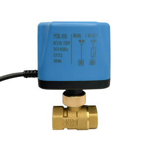 صمام كروي كهربائي نحاسي بمحرك 1/<span class=keywords><strong>2</strong></span> بوصة <span class=keywords><strong>3</strong></span>/4 بوصة 1 بوصة 220 فولت 12 فولت 24 فولت ثنائي السلك مغلق/مفتوح عادةً، صمام تحكم بديل للصمام الكهرومغناطيسي - Product Image 1