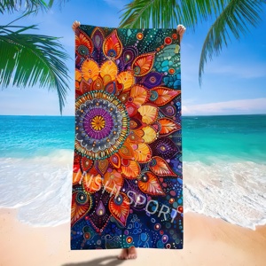 Belle serviette <span class=keywords><strong>de</strong></span> plage en microfibre sans <span class=keywords><strong>sable</strong></span> serviettes compactes minces à séchage rapide pour la piscine grand paquet facile choses <span class=keywords><strong>de</strong></span> voyage pour les vacances - Product Image 5