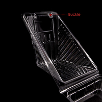 Boîte cadeau en plastique PET jetable personnalisable pour gâteau, dessert et sandwich, impression en relief pour emballage