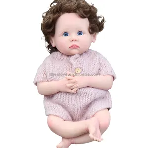 ตุ๊กตาทารกเกิดใหม่ทำจากซิลิโคนแข็งเต็มตัวกันน้ำขนาด18นิ้วตุ๊กตาเด็กแรกเกิด