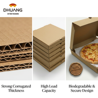Boîte à pizza en carton ondulé personnalisée de 6 à 18 pouces avec des matériaux recyclés pour les aliments et les collations Fabricant de boîtes à pizza
