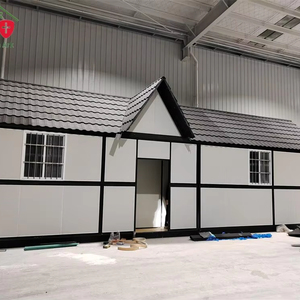 Maison conteneur modulaire préfabriquée en paquet plat préfabriqué Assembler la maison en acier de 20 pieds et 40 pieds Panneau sandwich pour la maison et le bureau à domicile - Product Image 1