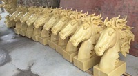 Nouvelle conception Sculpture de tête de cheval 3D en résine blanche et fibre de verre personnalisée pour la décoration murale, à poser sur une table ou à suspendre au mur