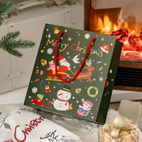 Sac cadeau de Noël créatif et mignon en carton rigide épais pour offrir des cadeaux, ranger des objets et emballer des présents de Noël