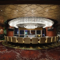 Semi-cercle 7-8 Sièges Électrique/Gaz Marbre Teppanyaki Grill Table pour Restaurant Hôtel Resort