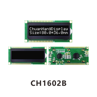 Afficheur LCD 1602 QAPASS CH1602B, module LCD 16x2 monochrome à cristaux liquides avec grande fenêtre, type COB, pinout 1602 HD162A