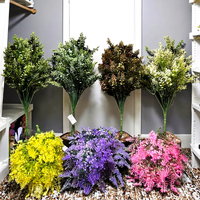 Bouquets de fleurs colorés très demandés, magnifiques décorations de bouquets de mariage, feuilles de fougère artificielles en plastique, plantes décoratives pour la maison