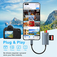 Lector de tarjetas de doble ranura tipo C para SD 4.0, microSD UHS-II, CFexpress, adaptador OTG de alta velocidad, uso externo, para portátil, teléfono, cámara