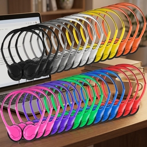 Audífonos con Cable para Niños, Económicos, con Micrófono, Limitación de Volumen, Conector de 3.5mm, Resistentes, para la Escuela y Viajes - Product Image 1