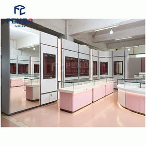 Diseño Interior de Joyería de Estilo Romántico Rosa de Alta Gama Moderna, Vitrina de Joyería Personalizada para Tienda Minorista - Product Image 5