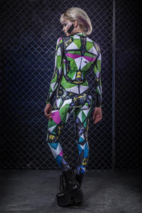 Combinaison moulante une pièce cool de style européen et américain, ensemble <span class=keywords><strong>cyberpunk</strong></span> imprimé numérique 3D, combinaison une pièce pour <span class=keywords><strong>cosplay</strong></span> féminin - Product Image 5