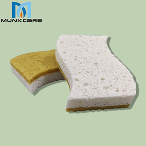 Esponja de Pulpa de Madera en Forma de Cintura Munkcare, Caja de 12 Piezas, Estropajo para Limpiar Platos de Cocina - Product Image 1