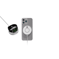 Chargeur sans fil portable ultra-mince 15W chargeur sans fil rapide pour montre intelligente mobile avec support de téléphone