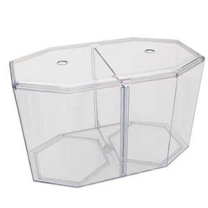 Caja de peces de lucha doble en forma de <span class=keywords><strong>diamante</strong></span> perforado de alta transparencia Caja de aislamiento de pecera de lucha caja de eclosión - Product Image 3