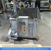 Petite machine de pasteurisation en acier inoxydable pour bouteilles de lait, vin, huile d'olive, jus et jus de tomate