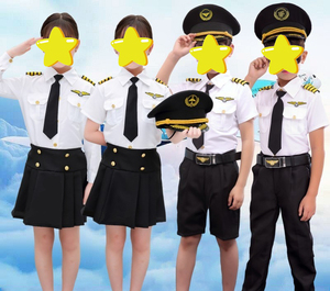 Disfraz <span class=keywords><strong>de</strong></span> Piloto para el Día del Niño, Uniforme <span class=keywords><strong>de</strong></span> Azafata, Disfraz <span class=keywords><strong>de</strong></span> Halloween, Carnaval, Cosplay para Niños y Niñas, Disfraz <span class=keywords><strong>de</strong></span> Capitán <span class=keywords><strong>de</strong></span> Avión para el Día <span class=keywords><strong>de</strong></span> las Profesiones - Product Image 1