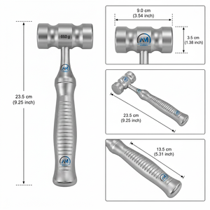 Mallet orthopédique en acier inoxydable Al Mida Healthcare, classe II, certifié CE, taille personnalisée, ensemble d'instruments manuels - Product Image 5
