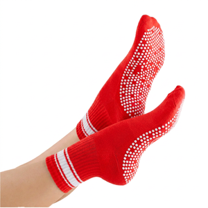 <b>Customized</b> Women's Pilates <b>Socks</b> With Good <b>Grip</b>, Adhesive Dispensing, Anti-slip Crew <b>Socks</b> and Comfortable Yoga <b>Socks</b> - Product Image 6