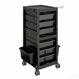 Armoire de rangement pour salon de coiffure, meuble de rangement pour outils de coupe avec porte, chariot à outils mobile pour salon de coiffure, chariot à outils pour coloration à chaud - Product Image 1