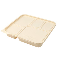 850ml 900ml 950ml Biodégradable 3 4 5 Compartiment Fécule De Maïs Conteneur Alimentaire Boîte À Lunch Jetable