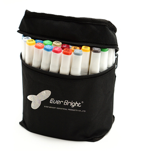 Fabricant Ensemble <span class=keywords><strong>de</strong></span> stylos marqueurs à base d'alcool <span class=keywords><strong>Encre</strong></span> indélébile Multi Color Sketch Dual Tips Marker Pens with Canvas Bag - Product Image 2
