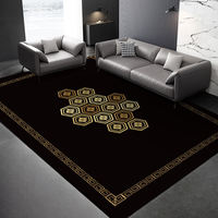 Tapis de sol en velours cristal, design personnalisé, décoration de salon, facile à nettoyer, imperméable