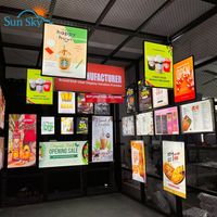 Boîte à lumière LED mince pour l'image de marque publicitaire Cadre d'affichage ultra mince pour affiches Menu de restaurant Signe lumineux Utilisation commerciale