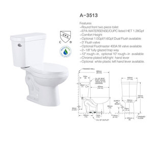 WC sur pied Chaozhou 2022 avec lavabo intégré pour salle de bain, articles sanitaires, cuvette de toilette avec lavabo pour les États-Unis, certifiée CUPC - Product Image 3