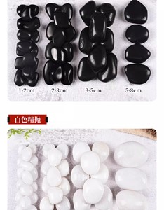 Black <strong>Polished</strong> <strong>River</strong> <strong>Stone</strong> Natural Pebbles White Cobble for Outdoor Landscaping and Park for Exterior Application - Product Image 3