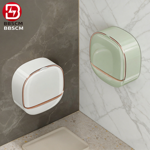 Porte-savon mural non perforé en plastique pour savon en barre, <span class=keywords><strong>rangement</strong></span> mural pour salle de bain - Product Image 2